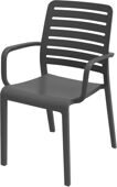 Пластиковый стул с высокой спинкой и подлокотниками Allibert CHARLOTTE COUNTRY ARMCHAIR
